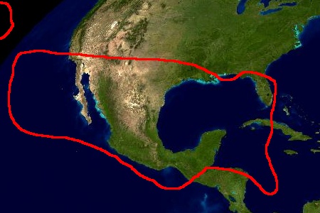 Guess of Echostar 4's footprint from 77